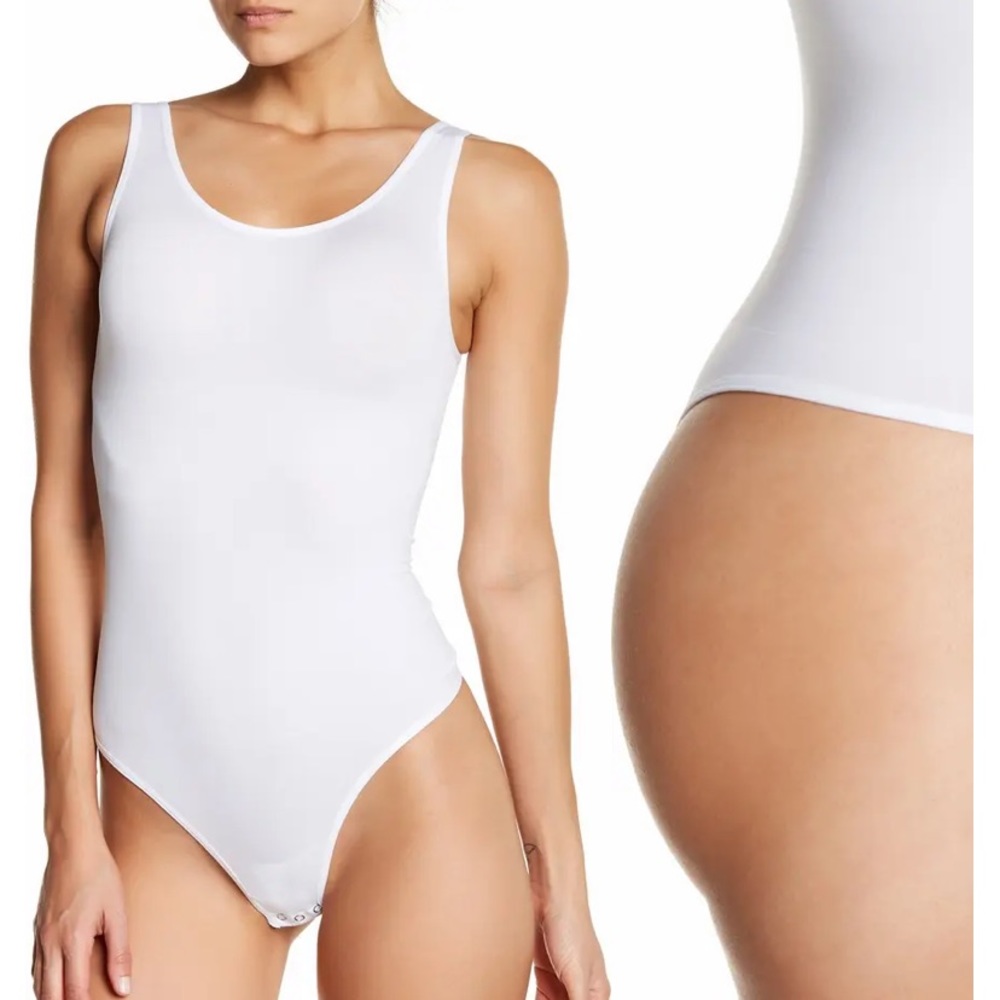 Yummie White Thong Bodysuit